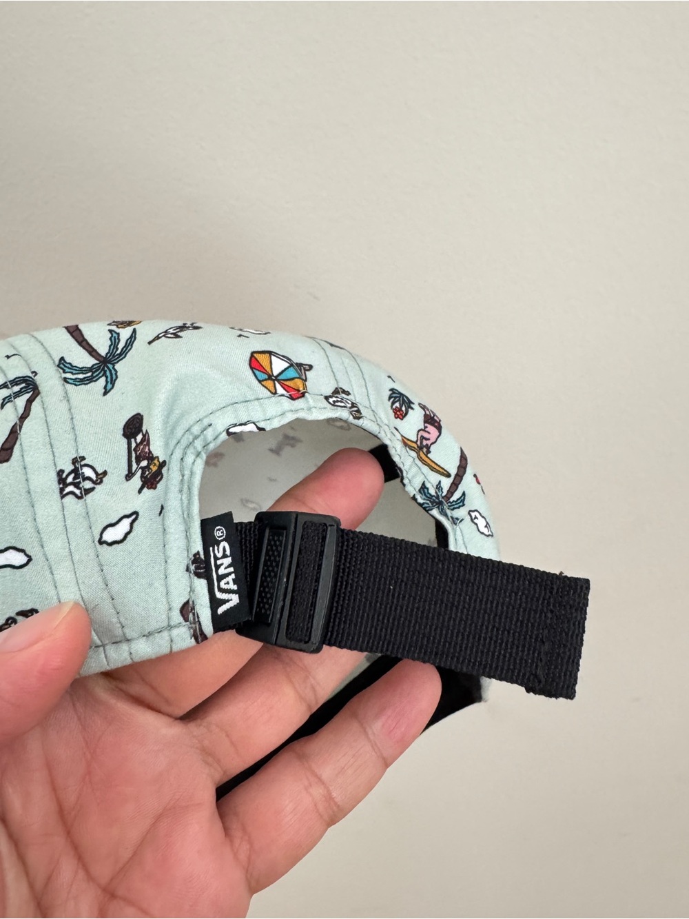 Vans Mint Green Beach Print Five-Panel Hat View 4
